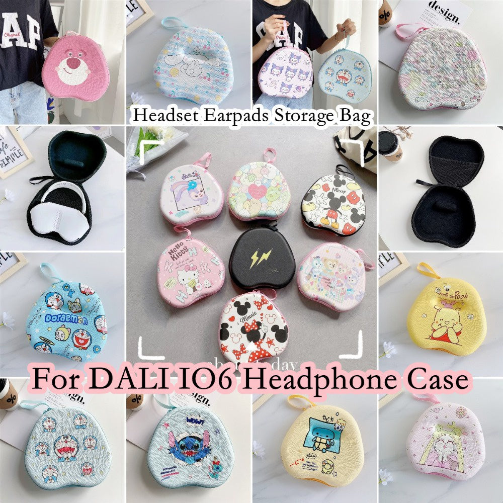 For DALI IO6 Headphone Case Cartoon Creative Patterns Headset Earpads Storage Bag Casing Box