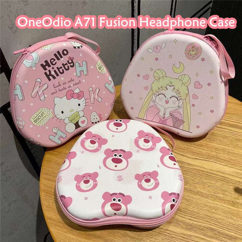 For OneOdio A71 Fusion Headphone Case Cartoon Creative Patterns Headset Earpads Storage Bag Casing Box