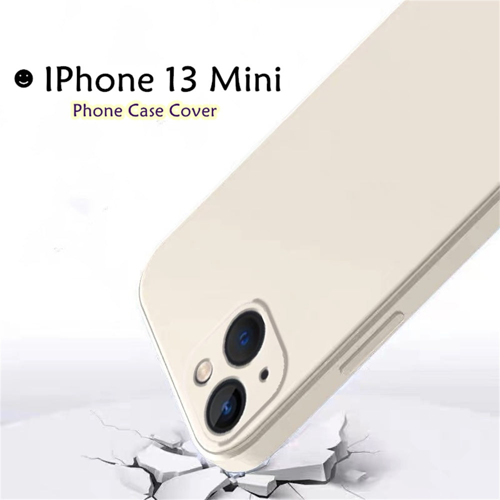 For IPhone 13 Mini Cover Drop and wear resistant Silicone Full Case Classic Simple Solid Color Phone Case Cover