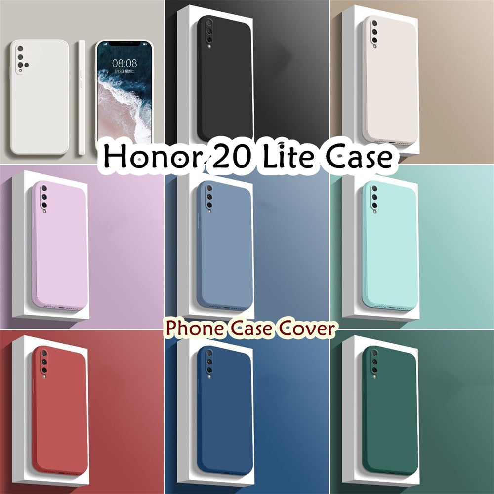For Honor 20 Lite Cover Drop and wear resistant Silicone Full Case Classic Simple Solid Color Phone Case Cover