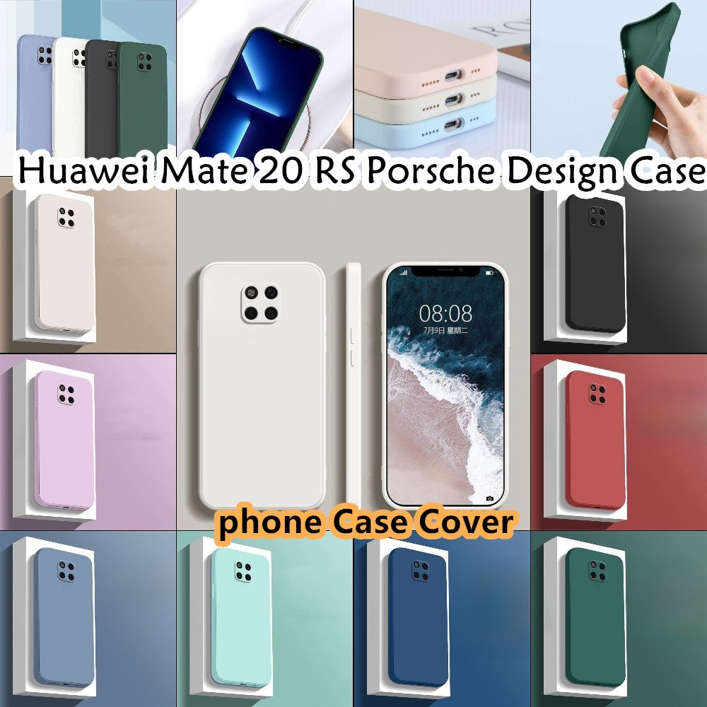 For Huawei Mate 20 RS Porsche Design Cover Drop and wear resistant Silicone Full Case Classic Simple Solid Color Phone Case Cover