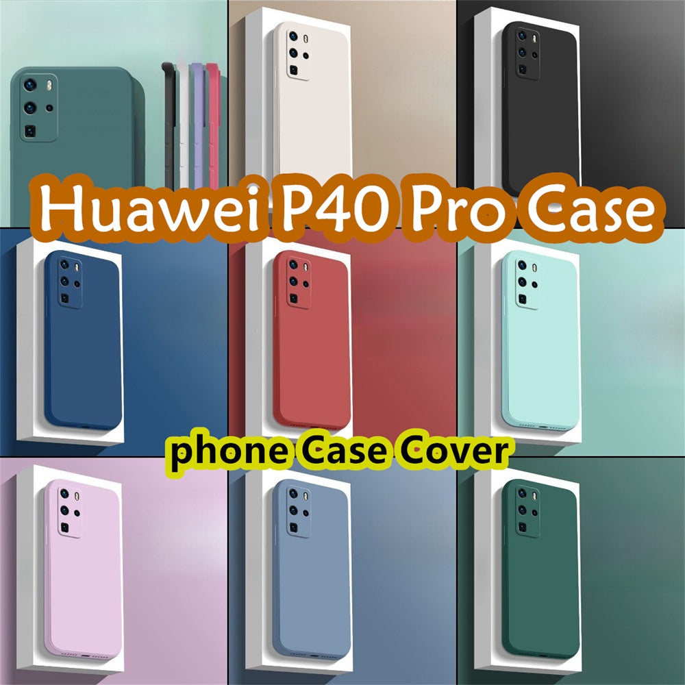 For Huawei P40 Pro Cover Drop and wear resistant Silicone Full Case Classic Simple Solid Color Phone Case Cover