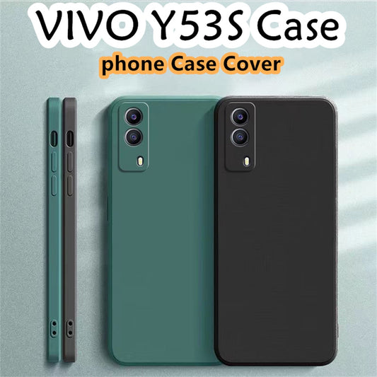 For VIVO Y53S Cover Drop and wear resistant Silicone Full Case Classic Simple Solid Color Phone Case Cover