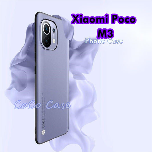 For Xiaomi Poco M3 Cover Silicone Professional Full Case Classic Simple Solid Color Phone Case Cover sweatproof