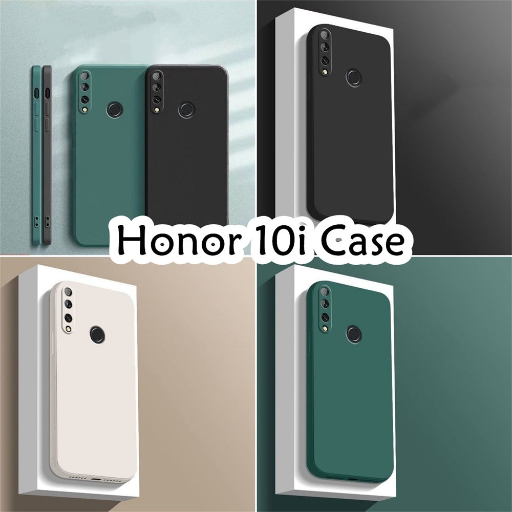 For Honor 10i Cover Drop and wear resistant Silicone Full Case Classic Simple Solid Color Phone Case Cover