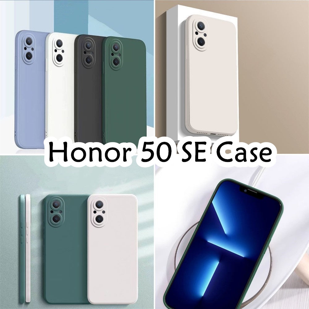 For Honor 50 SE Cover Drop and wear resistant Silicone Full Case Classic Simple Solid Color Phone Case Cover