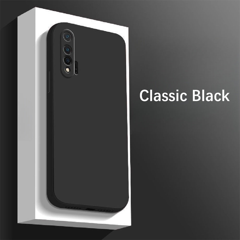 For Huawei Nova 6 5G Cover Drop and wear resistant Silicone Full Case Classic Simple Solid Color Phone Case Cover