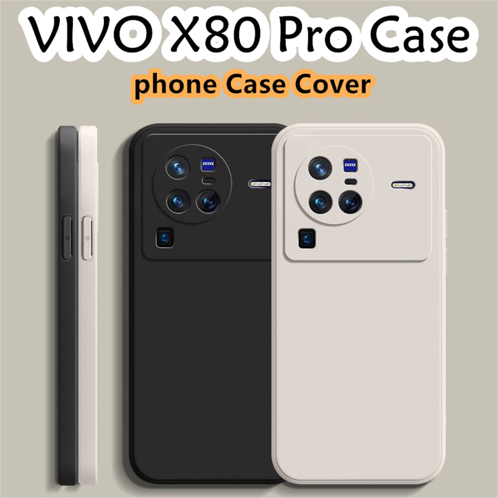 For VIVO X80 Pro Cover Drop and wear resistant Silicone Full Case Classic Simple Solid Color Phone Case Cover
