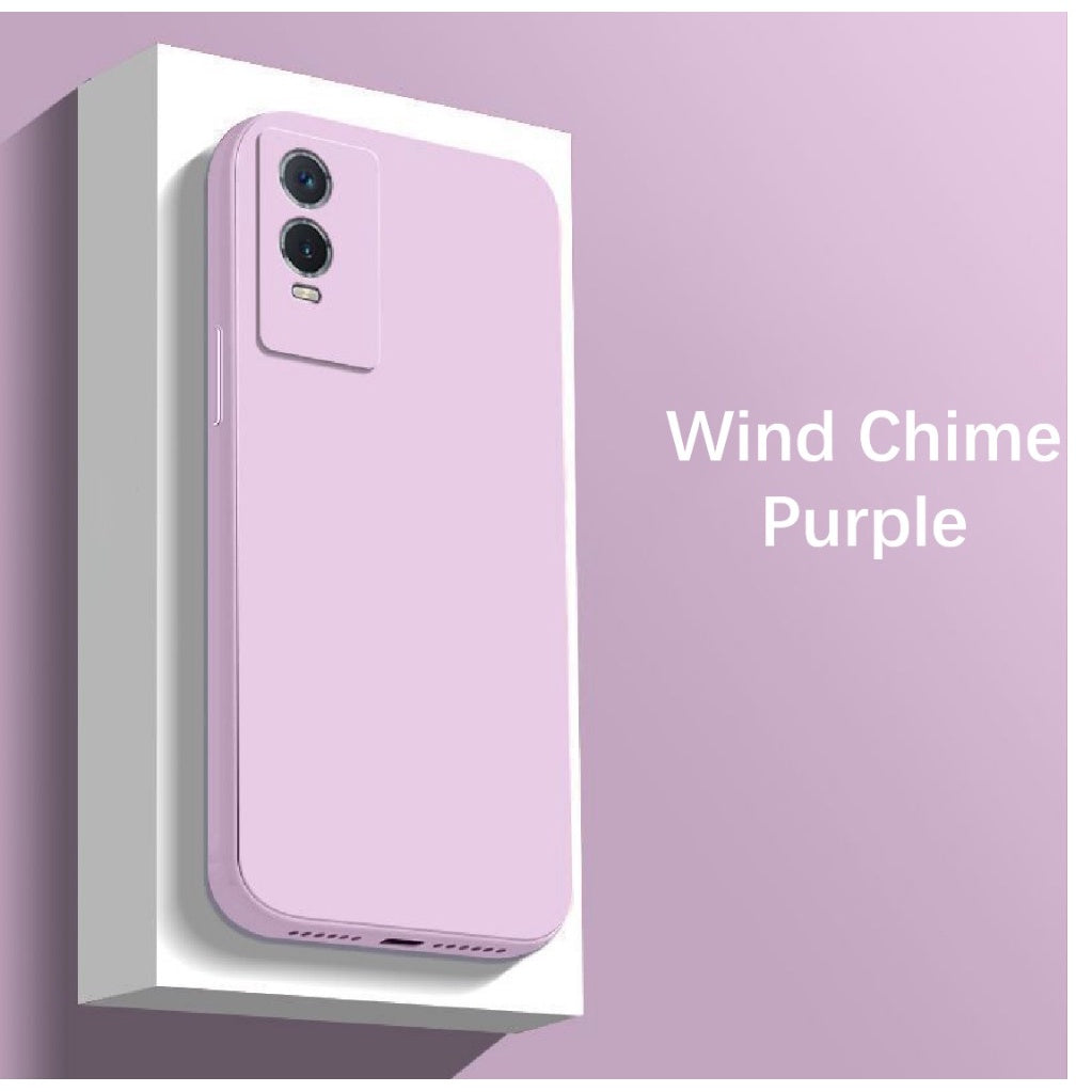 For VIVO Y74S Cover Drop and wear resistant Silicone Full Case Classic Simple Solid Color Phone Case Cover