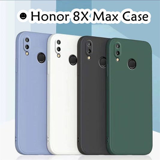 For Honor 8X Max Cover Drop and wear resistant Silicone Full Case Classic Simple Solid Color Phone Case Cover