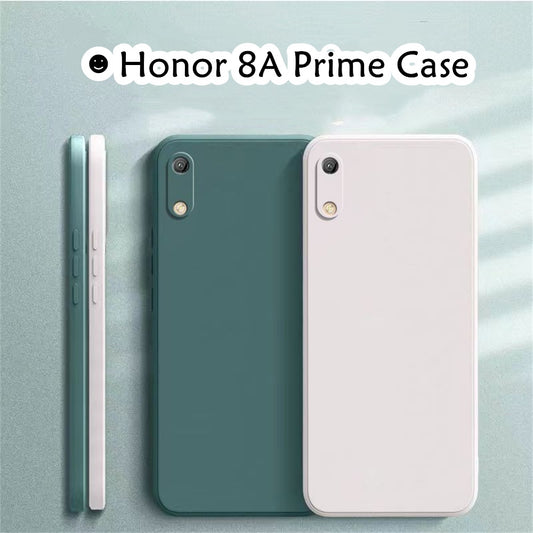 For Honor 8A Cover Drop and wear resistant Silicone Full Case Classic Simple Solid Color Phone Case Cover
