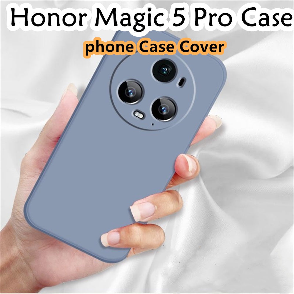 For Honor Magic 5 Pro Cover Drop and wear resistant Silicone Full Case Classic Simple Solid Color Phone Case Cover
