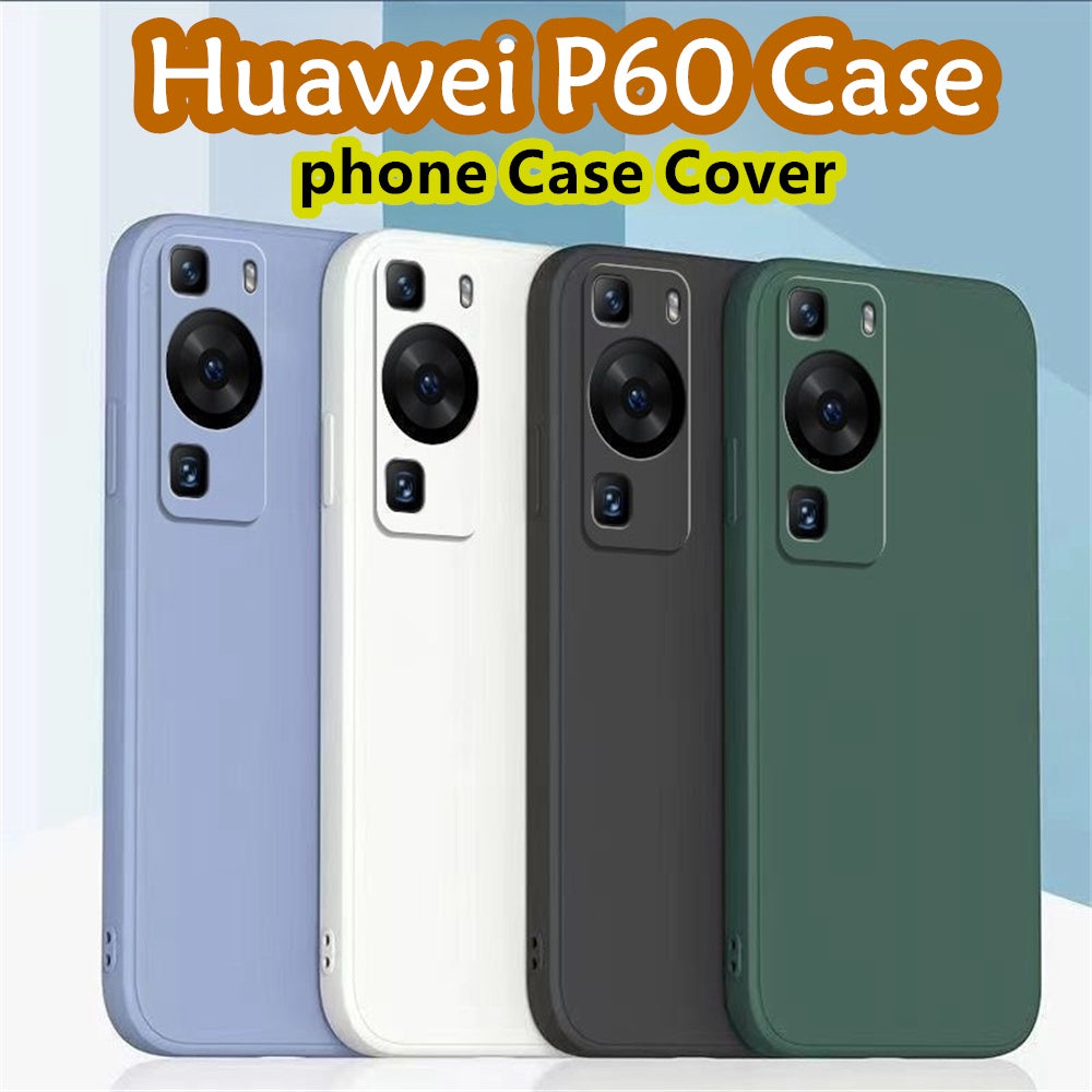 For Huawei P60 Cover Drop and wear resistant Silicone Full Case Classic Simple Solid Color Phone Case Cover