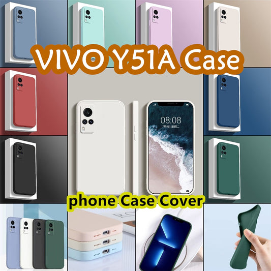 For VIVO Y51A Cover Drop and wear resistant Silicone Full Case Classic Simple Solid Color Phone Case Cover