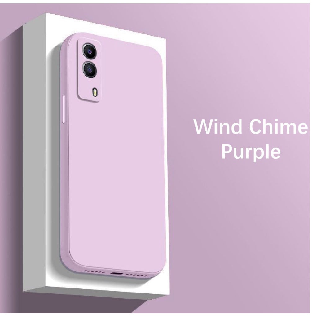 For VIVO Y53S Cover Drop and wear resistant Silicone Full Case Classic Simple Solid Color Phone Case Cover