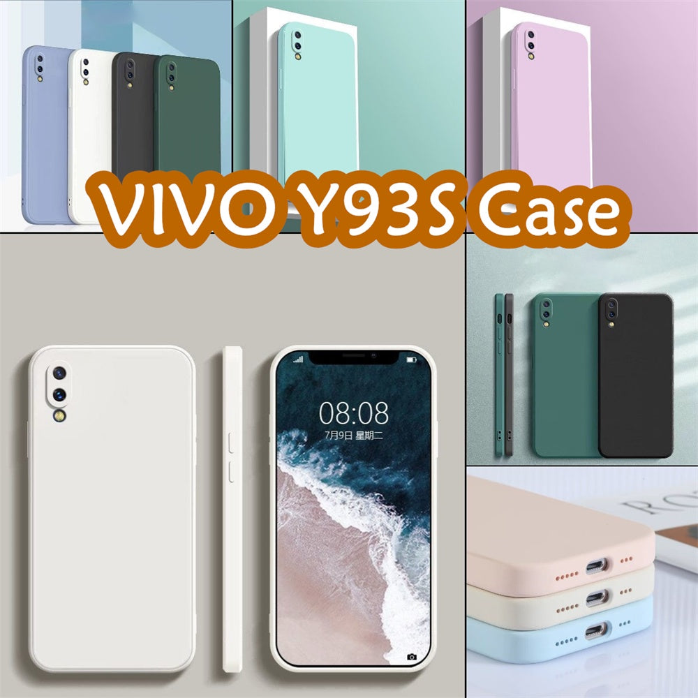 For VIVO Y93S Cover Drop and wear resistant Silicone Full Case Classic Simple Solid Color Phone Case Cover