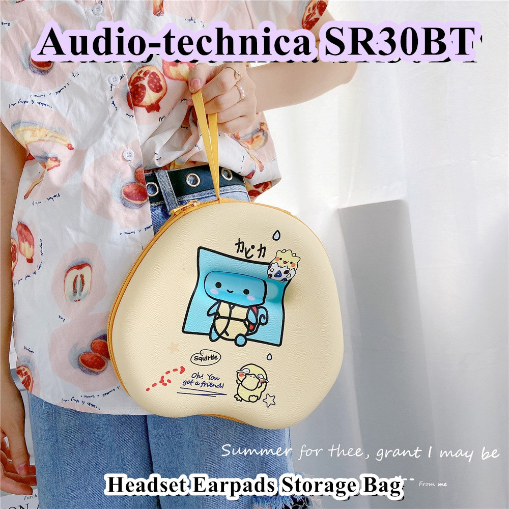 For Audio-technica SR30BT Headphone Case Cartoon Creative Patterns Headset Earpads Storage Bag Casing Box