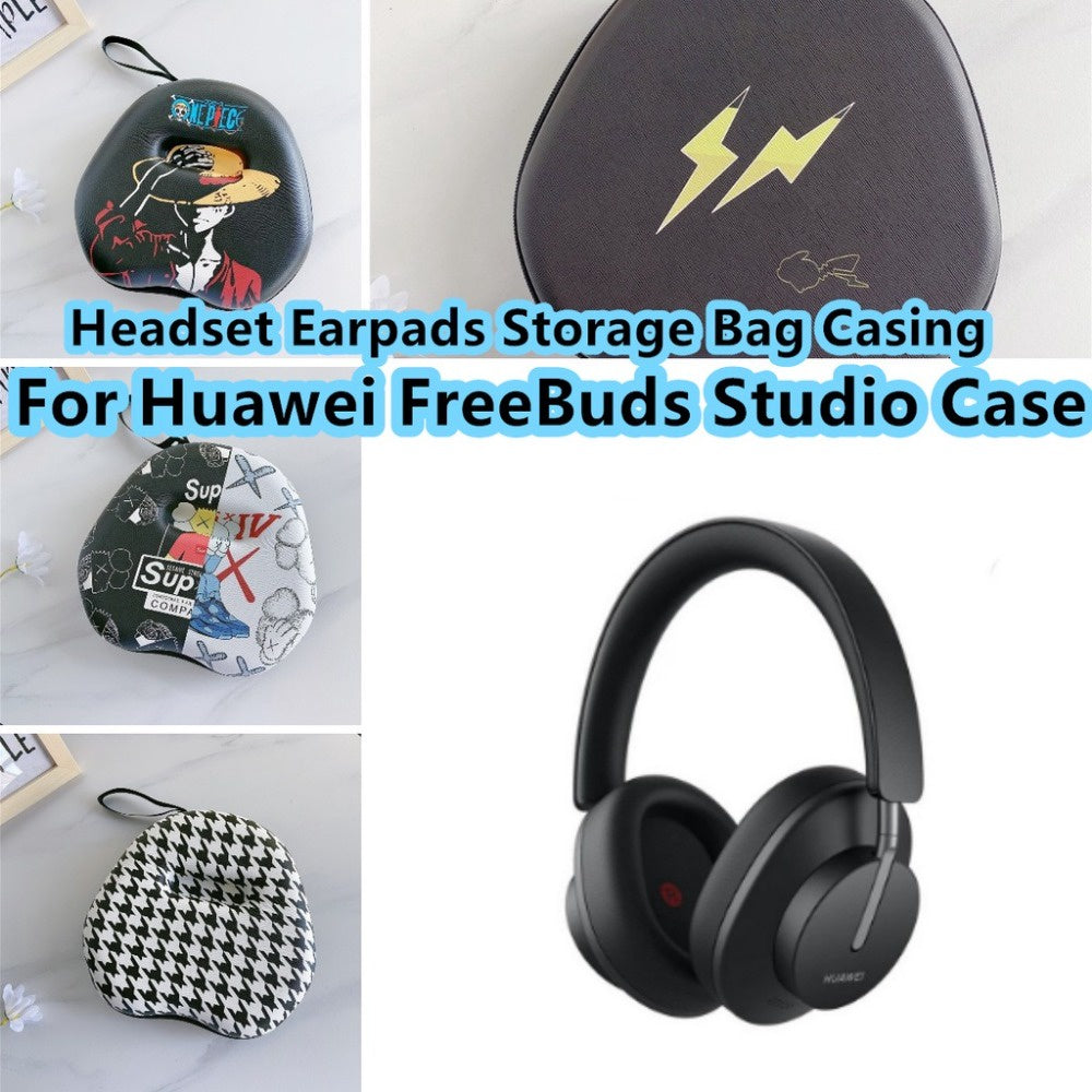 For Huawei FreeBuds Studio Headphone Case Cartoon Creative Patterns Headset Earpads Storage Bag Casing Box
