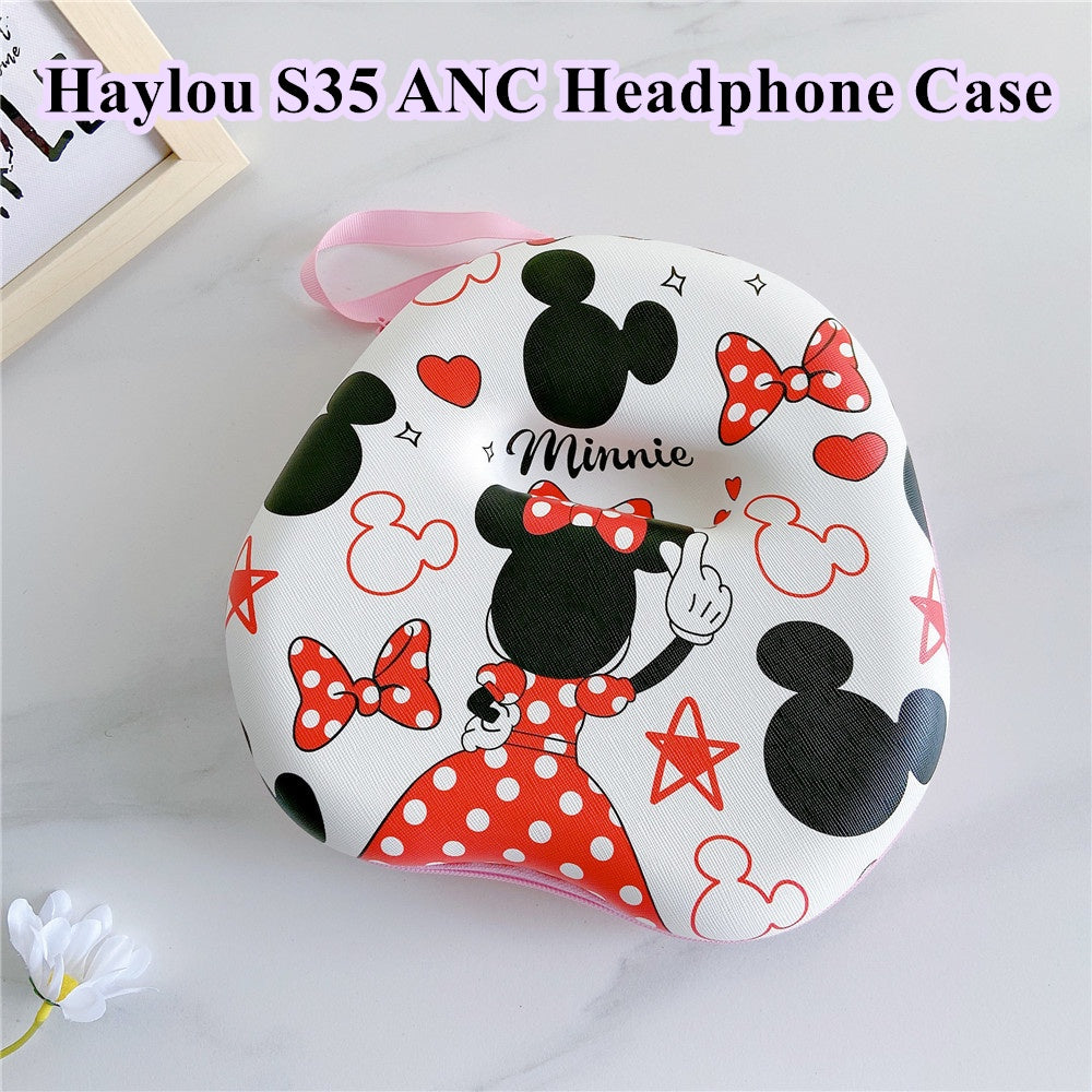 For Haylou S35 ANC Headphone Case Cartoon Creative Patterns Headset Earpads Storage Bag Casing Box