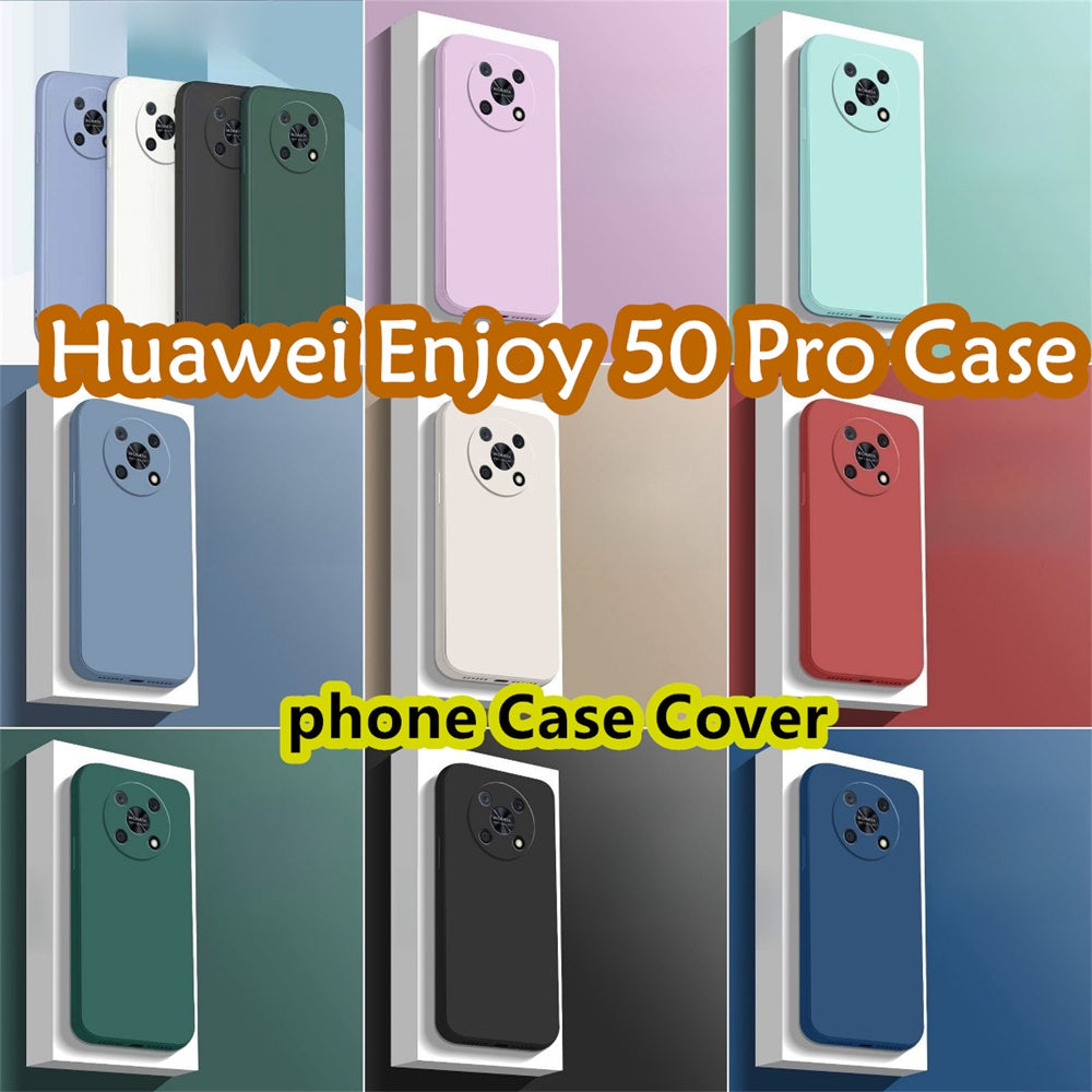 For Huawei Enjoy 50 Pro Cover Drop and wear resistant Silicone Full Case Classic Simple Solid Color Phone Case Cover