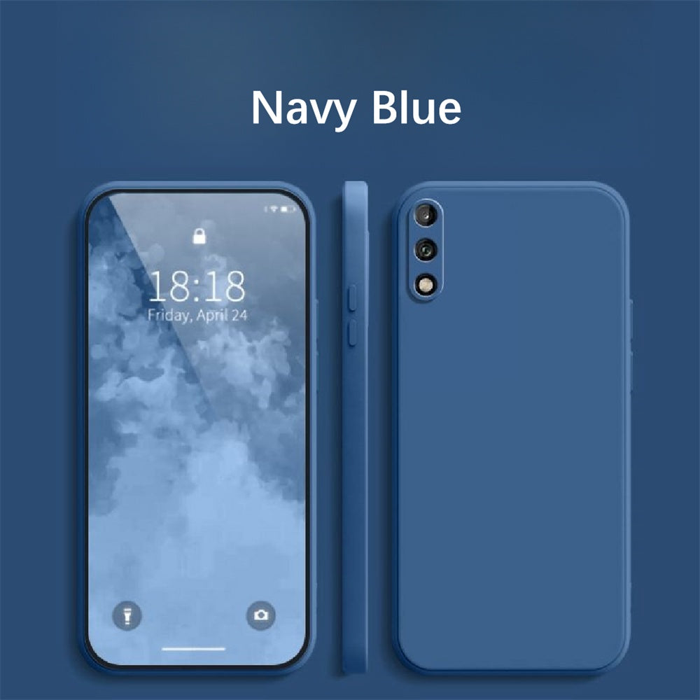 For Huawei Enjoy 10 Cover Drop and wear resistant Silicone Full Case Classic Simple Solid Color Phone Case Cover