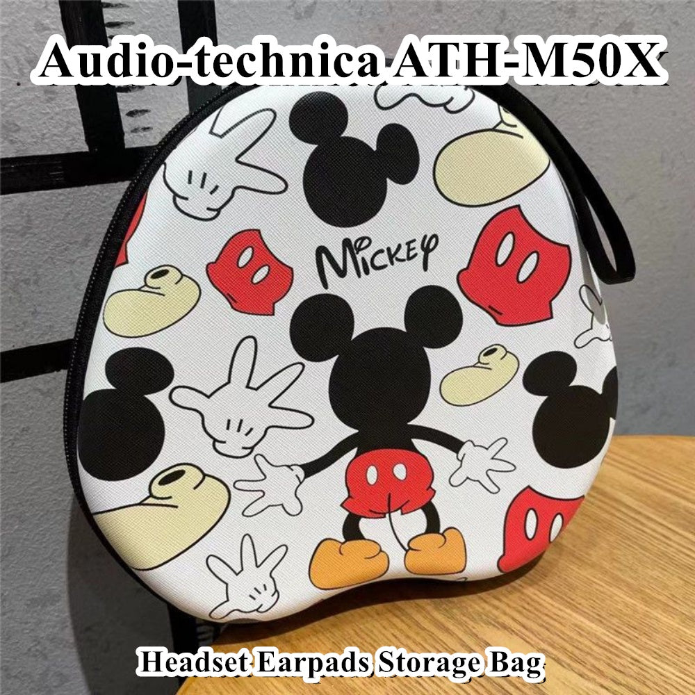 For Audio-technica ATH-M50X Headphone Case Cartoon Creative Patterns Headset Earpads Storage Bag Casing Box