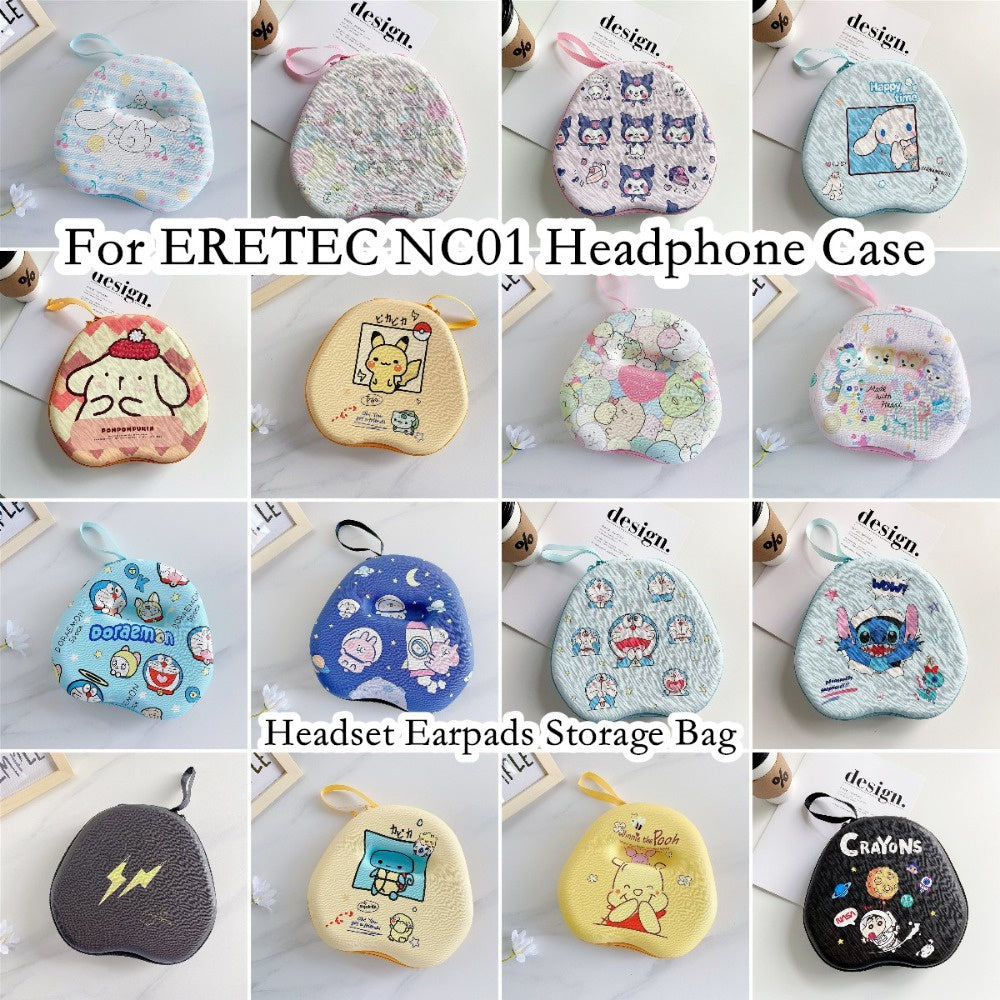 For ERETEC NC01 Headphone Case Cartoon Creative Patterns Headset Earpads Storage Bag Casing Box