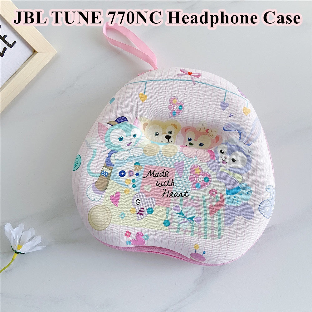 For JBL TUNE 770NC Headphone Case Cartoon Creative Patterns Headset Earpads Storage Bag Casing Box
