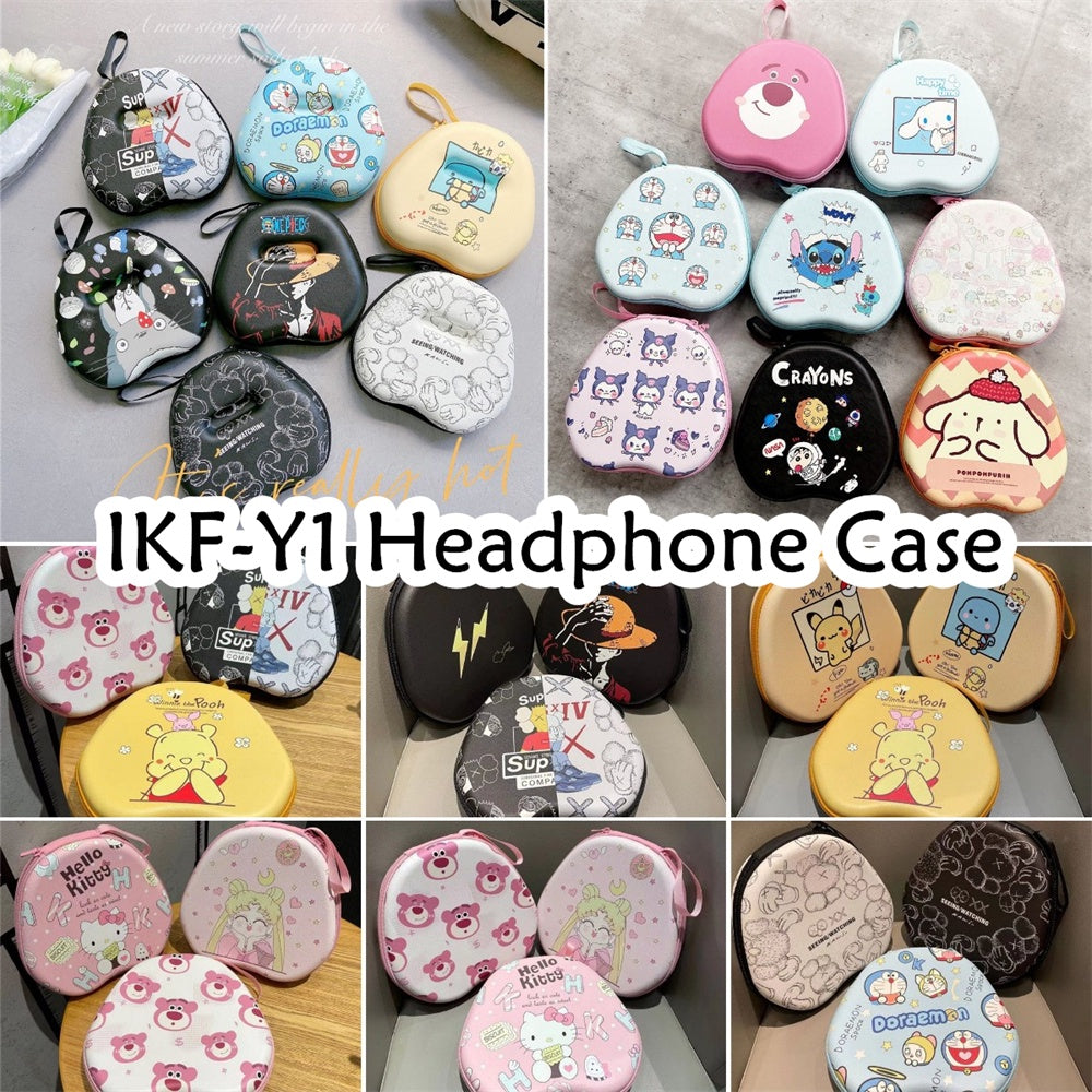 For IKF-Y1 Headphone Case Cartoon Creative Patterns Headset Earpads Storage Bag Casing Box