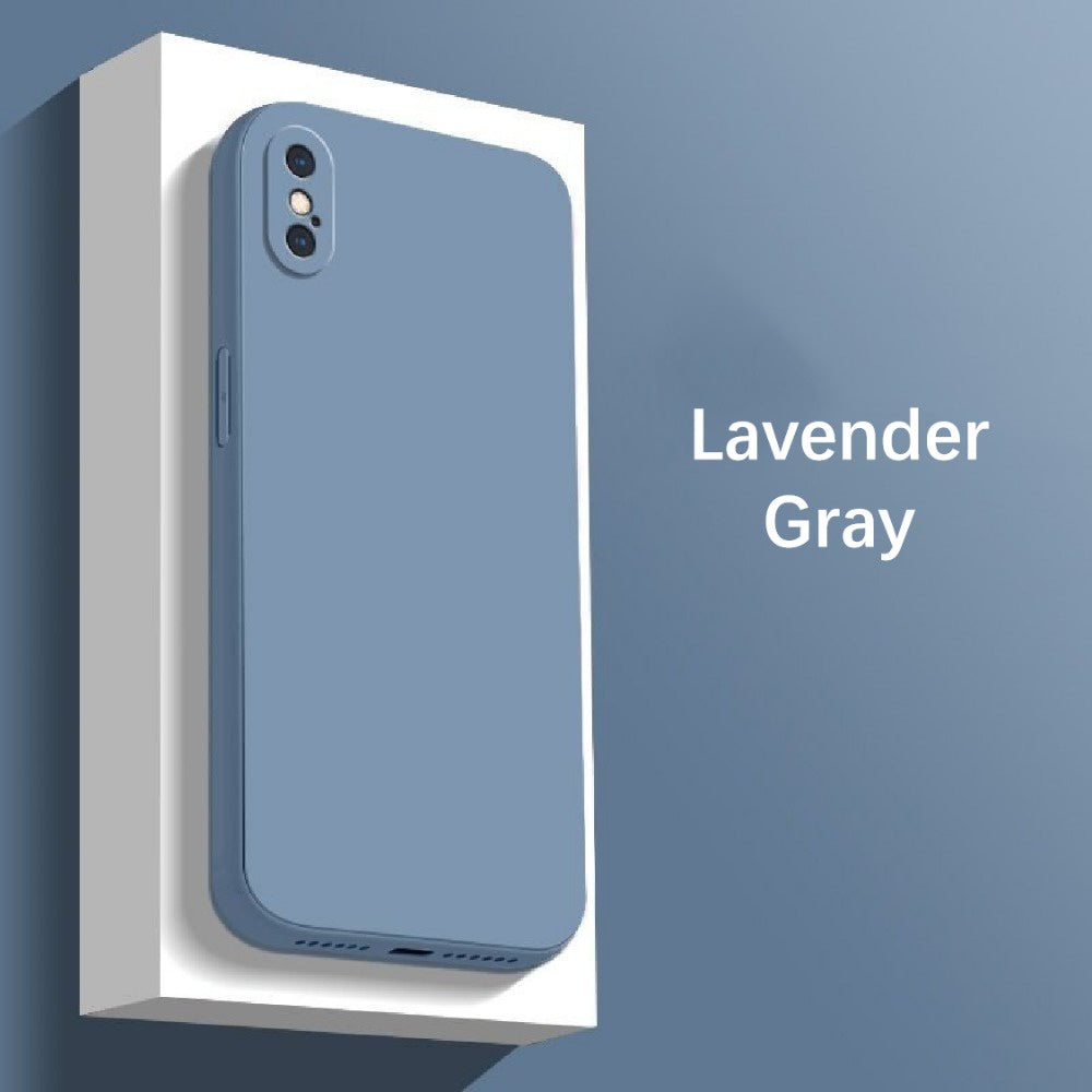 For IPhone X Cover Drop and wear resistant Silicone Full Case Classic Simple Solid Color Phone Case Cover