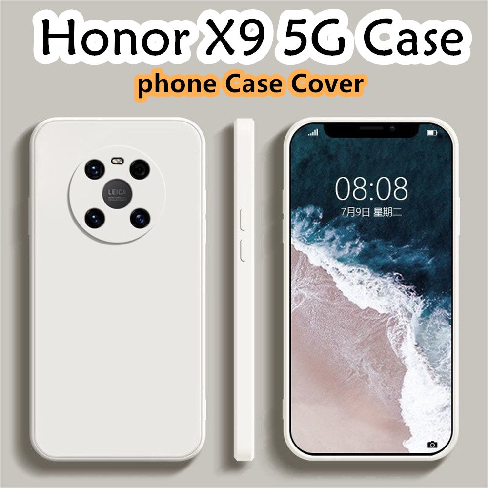 For Honor X9 5G Cover Drop and wear resistant Silicone Full Case Classic Simple Solid Color Phone Case Cover