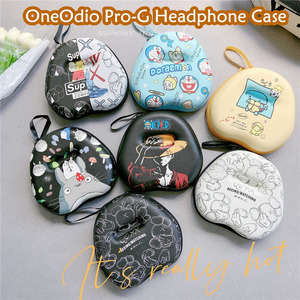 For OneOdio Pro-G Headphone Case Cartoon Creative Patterns Headset Earpads Storage Bag Casing Box