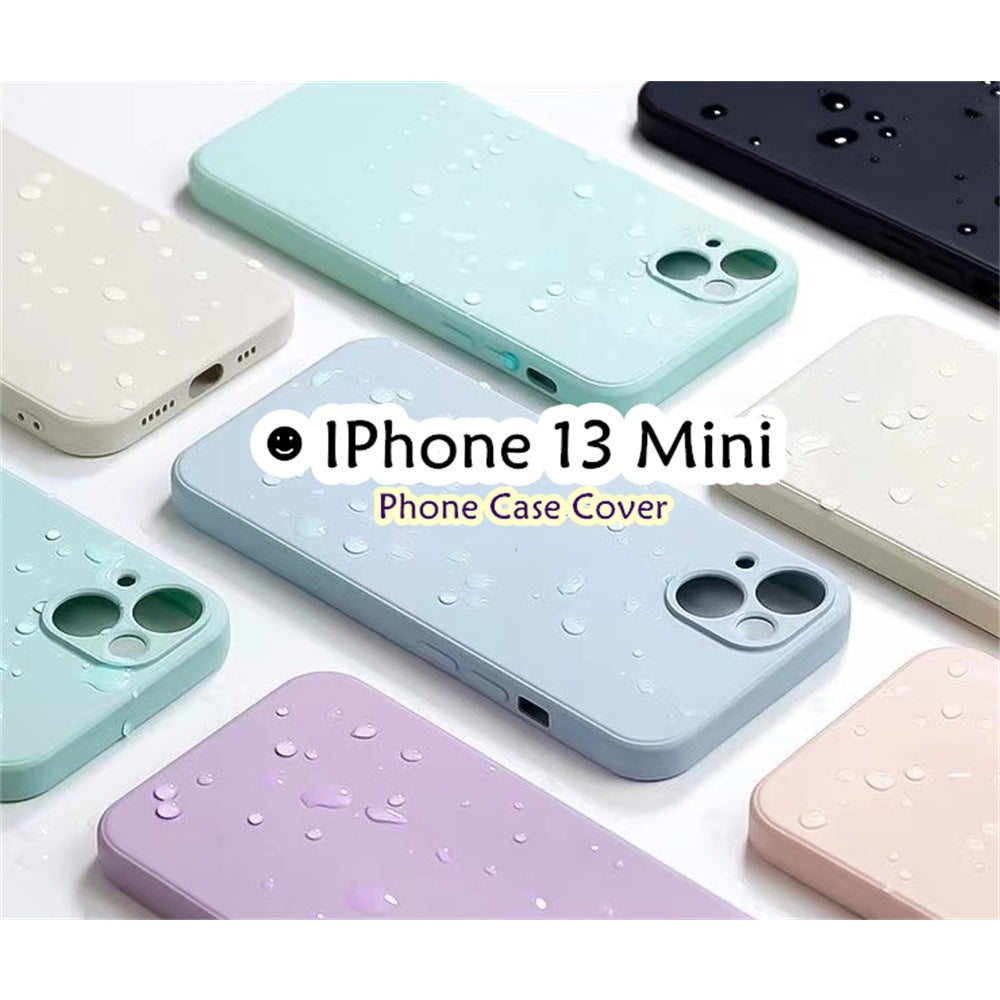 For IPhone 13 Mini Cover Drop and wear resistant Silicone Full Case Classic Simple Solid Color Phone Case Cover