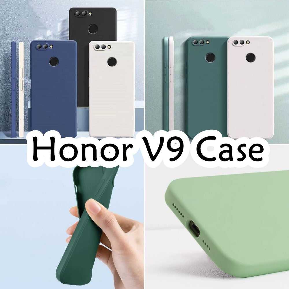 For Honor V9 Cover Drop and wear resistant Silicone Full Case Classic Simple Solid Color Phone Case Cover