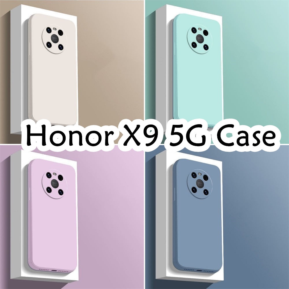 For Honor X9 5G Cover Drop and wear resistant Silicone Full Case Classic Simple Solid Color Phone Case Cover