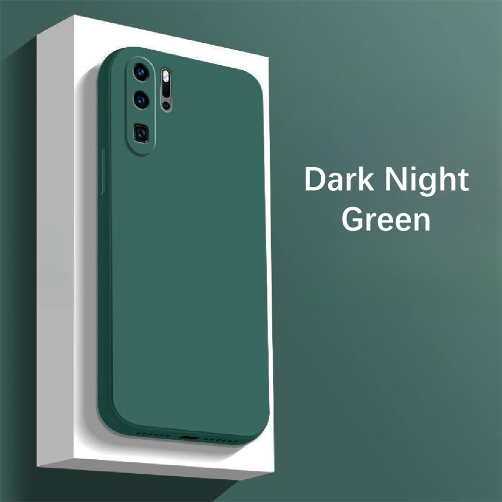 For Huawei P30 Pro Cover Drop and wear resistant Silicone Full Case Classic Simple Solid Color Phone Case Cover