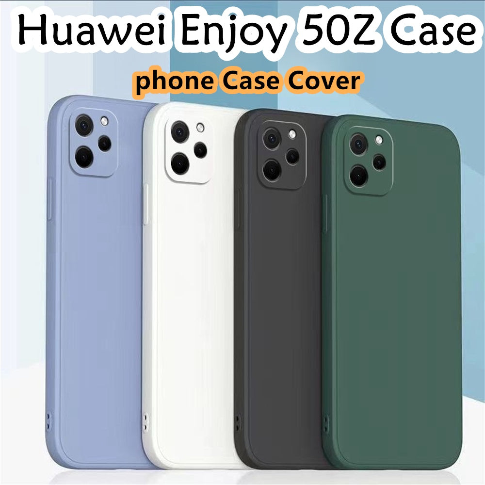 For Huawei Enjoy 50Z Cover Drop and wear resistant Silicone Full Case Classic Simple Solid Color Phone Case Cover