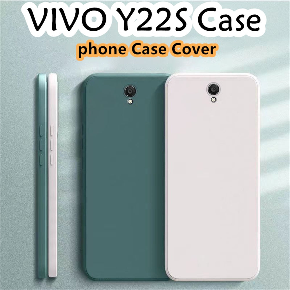 For VIVO Y22S Cover Drop and wear resistant Silicone Full Case Classic Simple Solid Color Phone Case Cover
