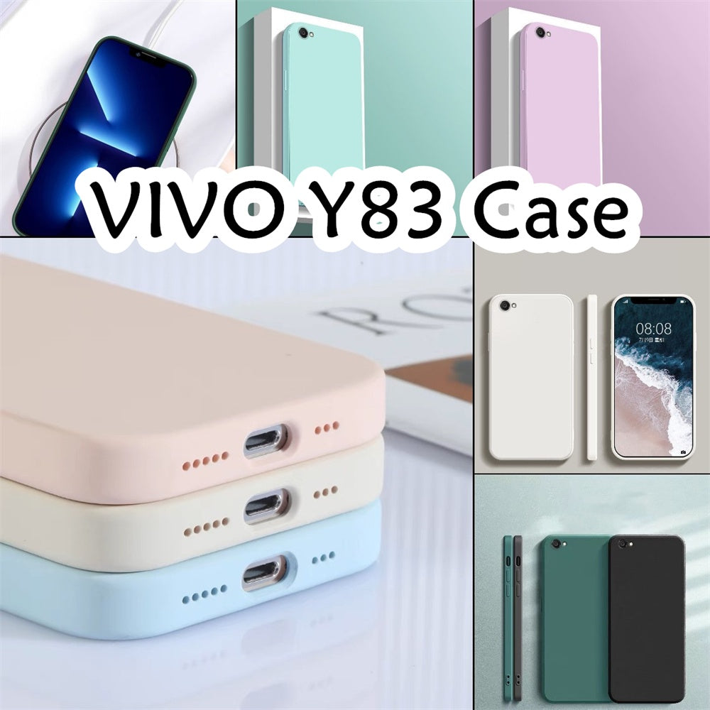 For VIVO Y83 Cover Drop and wear resistant Silicone Full Case Classic Simple Solid Color Phone Case Cover