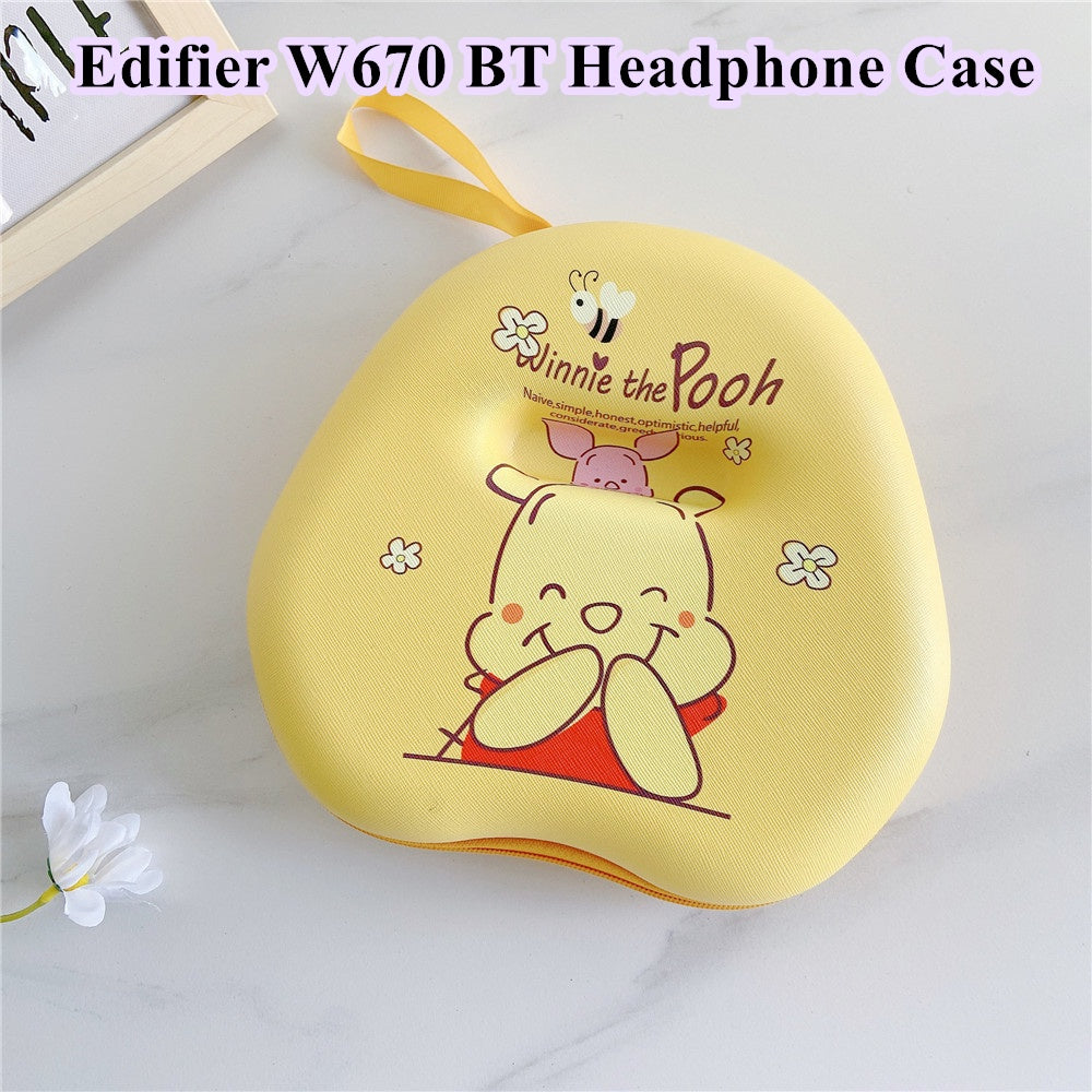 For Edifier W670 BT Headphone Case Cartoon Creative Patterns Headset Earpads Storage Bag Casing Box