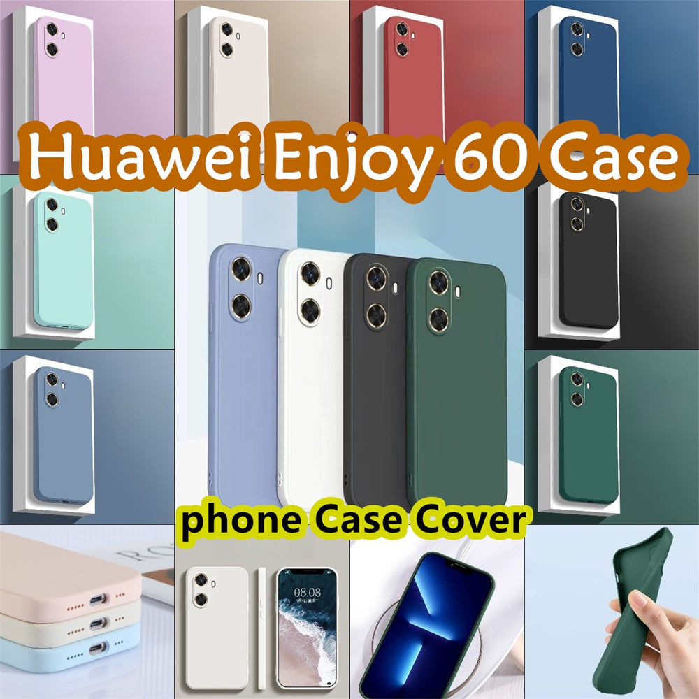For Huawei Enjoy 60 Cover Drop and wear resistant Silicone Full Case Classic Simple Solid Color Phone Case Cover