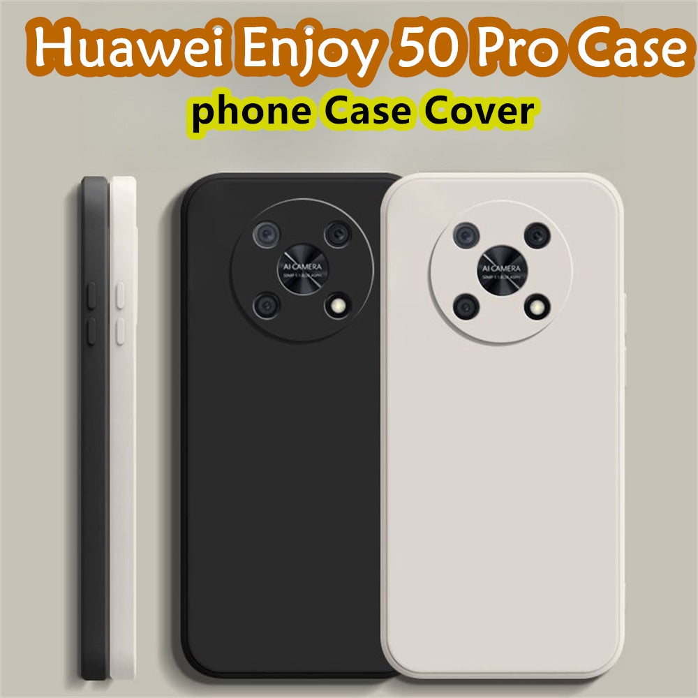 For Huawei Enjoy 50 Pro Cover Drop and wear resistant Silicone Full Case Classic Simple Solid Color Phone Case Cover