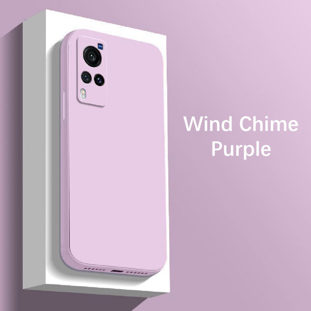 For VIVO X60 Pro Cover Drop and wear resistant Silicone Full Case Classic Simple Solid Color Phone Case Cover