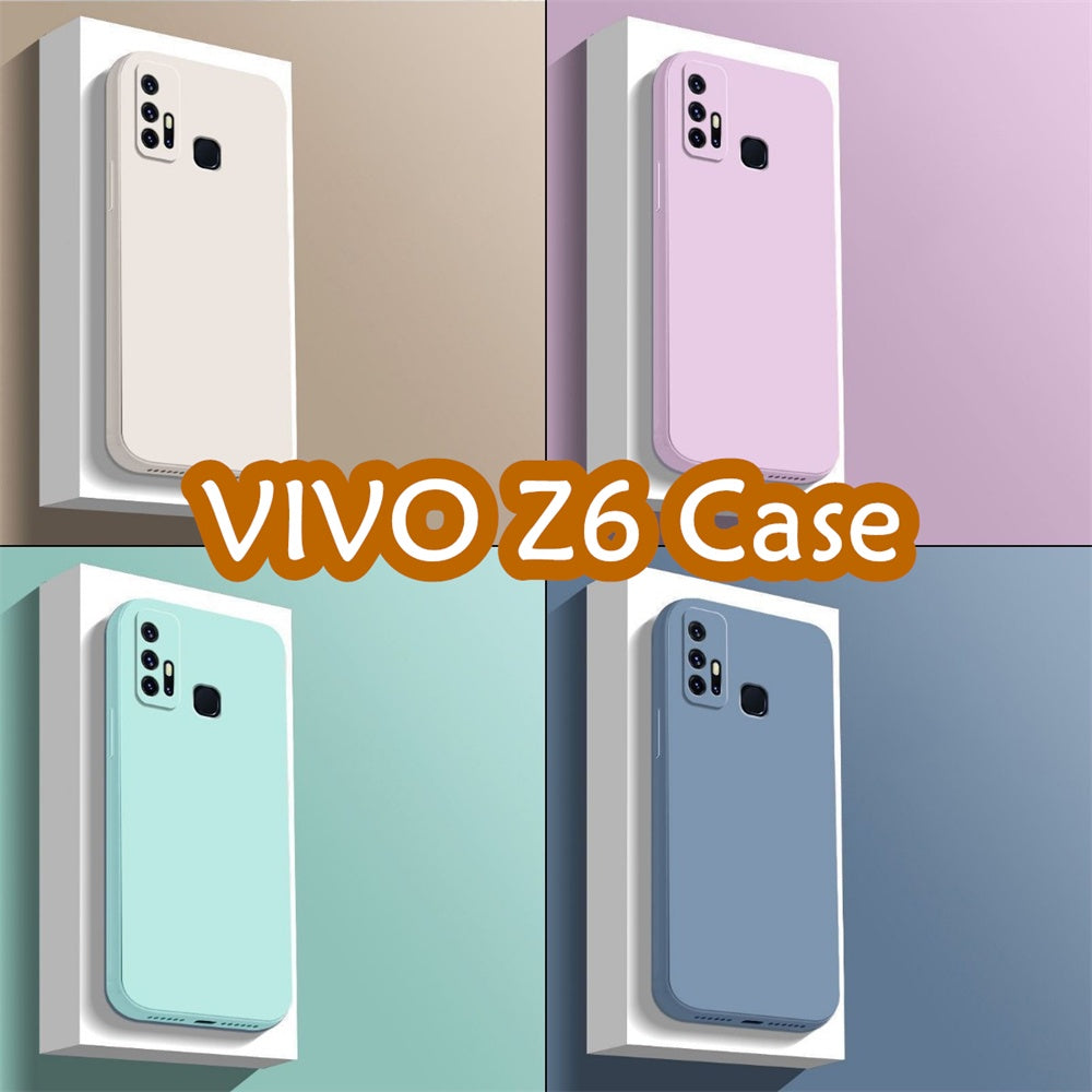 For VIVO Z6 Cover Drop and wear resistant Silicone Full Case Classic Simple Solid Color Phone Case Cover
