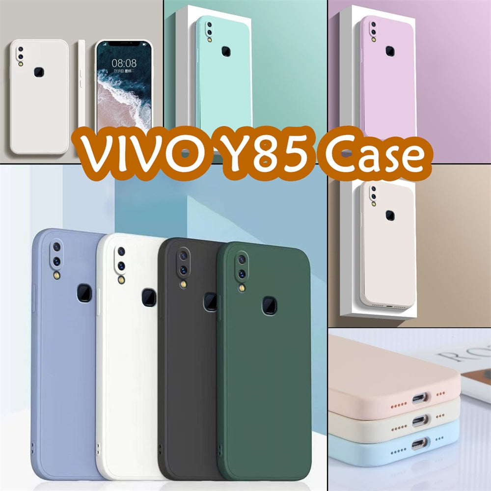 For VIVO Y85 Cover Drop and wear resistant Silicone Full Case Classic Simple Solid Color Phone Case Cover