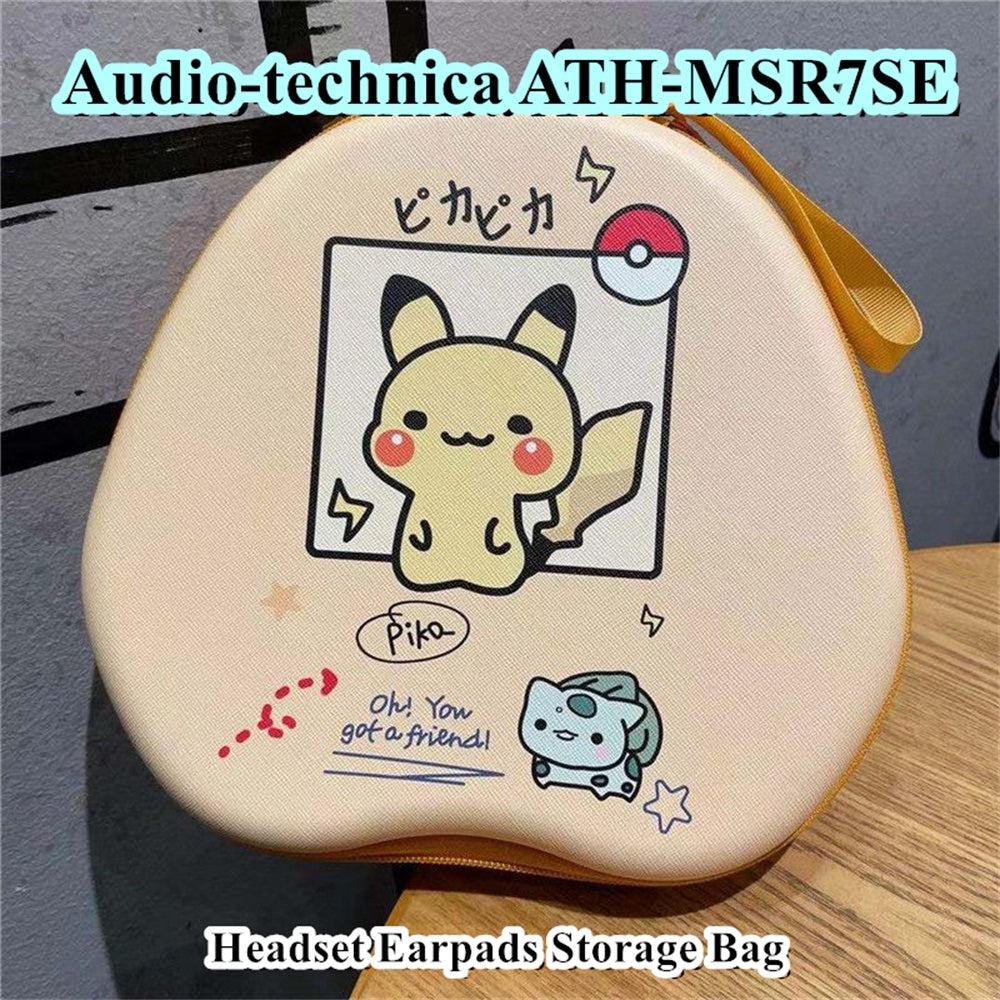 For Audio-technica ATH-MSR7SE Headphone Case Cartoon Creative Patterns Headset Earpads Storage Bag Casing Box
