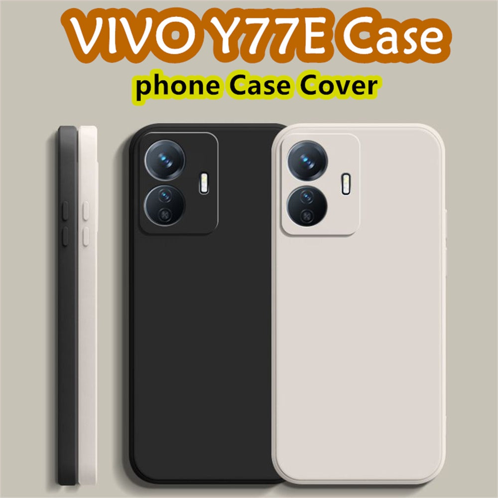 For VIVO Y77E Cover Drop and wear resistant Silicone Full Case Classic Simple Solid Color Phone Case Cover