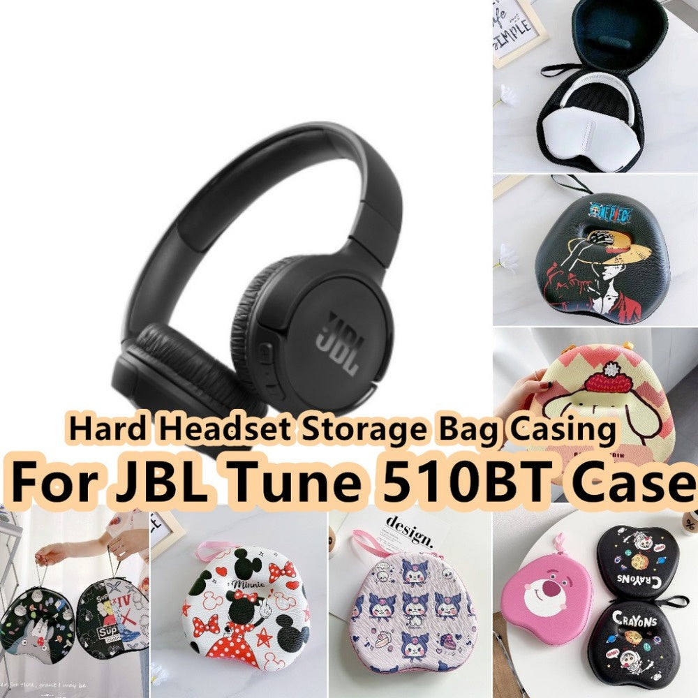 For JBL TUNE 510BT Headphone Case Cartoon Creative Patterns Headset Earpads Storage Bag Casing Box