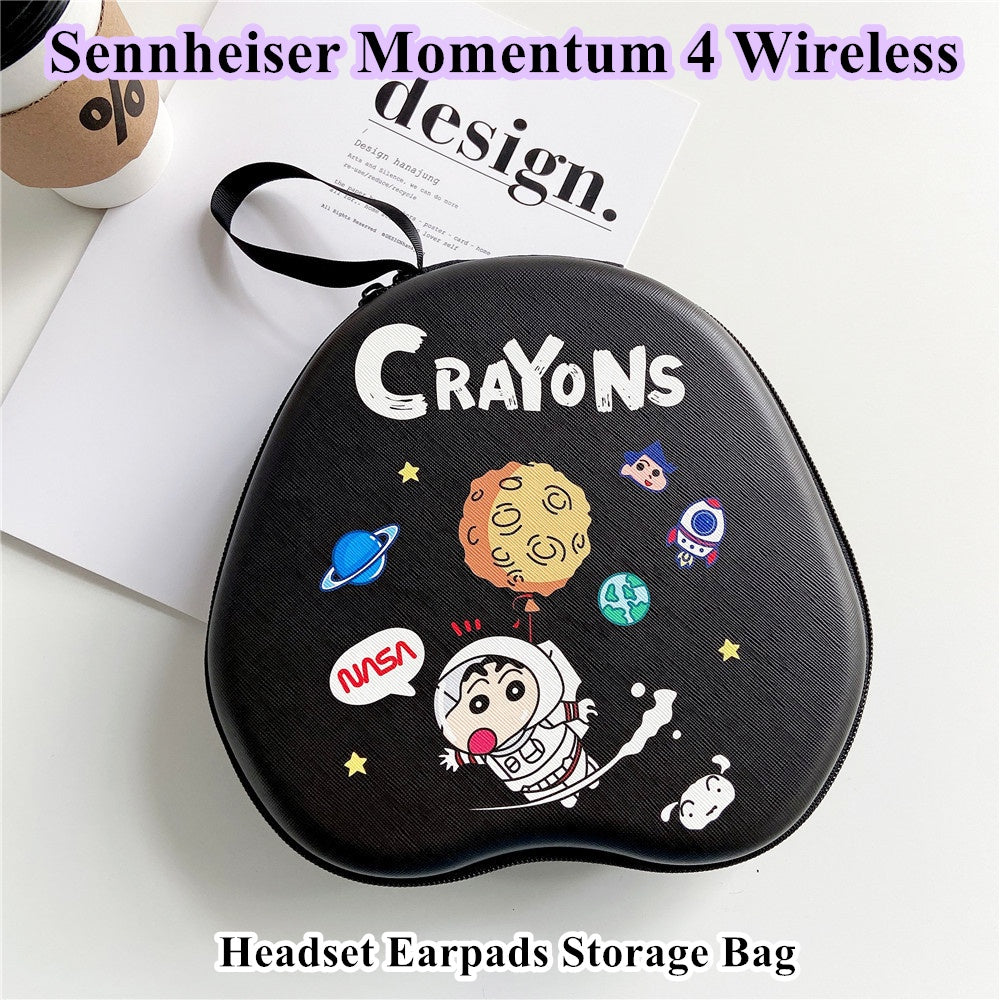 For Sennheiser Momentum 4 Wireless Headphone Case Cartoon Creative Patterns Headset Earpads Storage Bag Casing Box