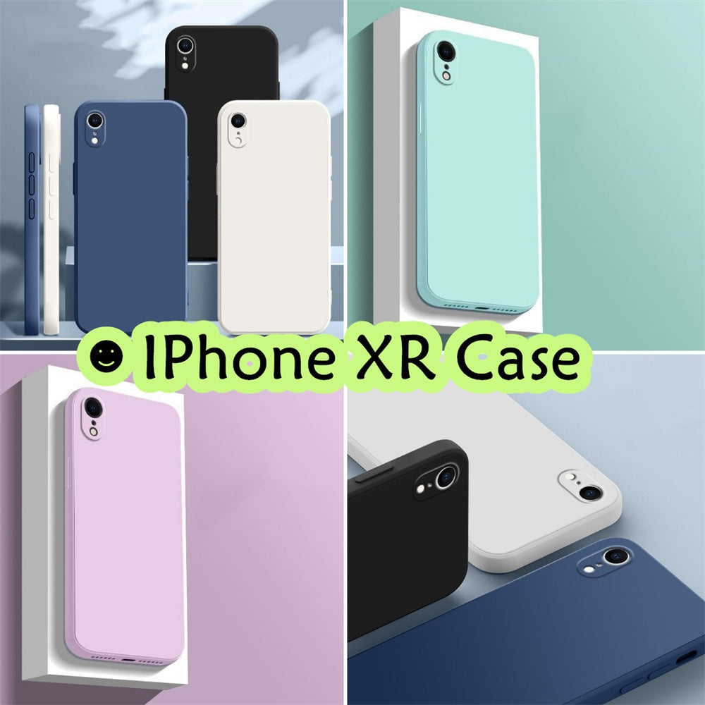For IPhone XR Cover Drop and wear resistant Silicone Full Case Classic Simple Solid Color Phone Case Cover